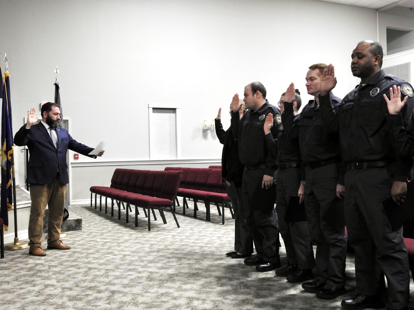 Director Denton administers Correctional Officer Oath.